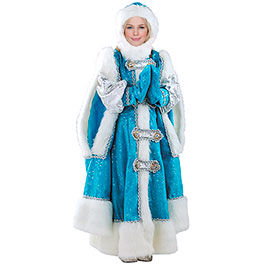 Новогодний костюм Снегурочки для взрослых 