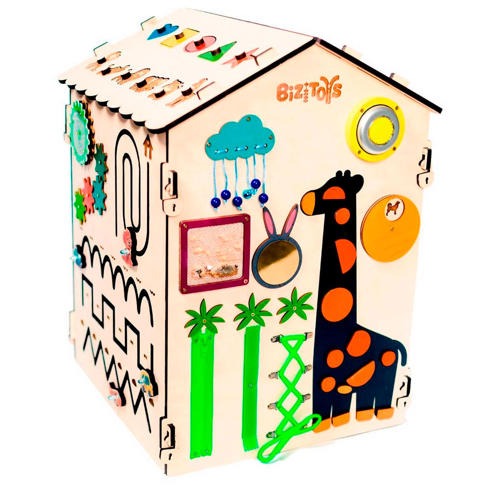 Развивающая деревянная игрушка Bizitoys "Жирафик"